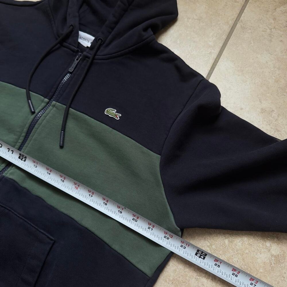 Lacoste Classic Fit Pullover Zip Up Hoodie - Size L (French 5) - Picture 4 of 4